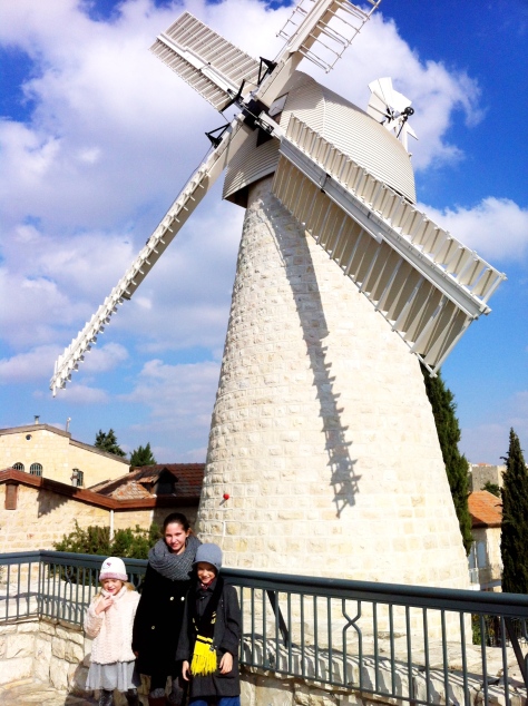 the refurbished windmill in Yemin Moshe